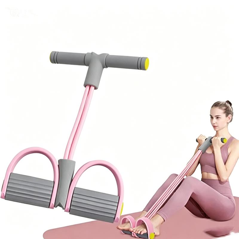 Yoga Pedal Puller Fitness Equipment - Peralatan Fitness Tali Tarik Elastis 4-Tube