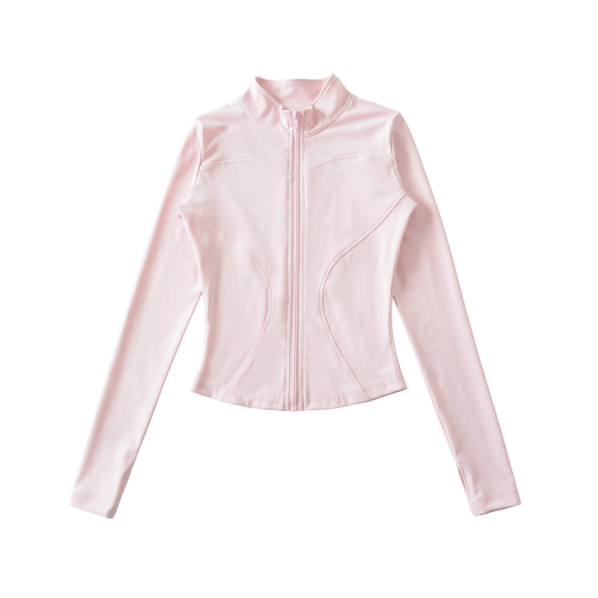Yoga Fitness Fit Club - Jaket Yoga Lengan Panjang Resleting Gaya