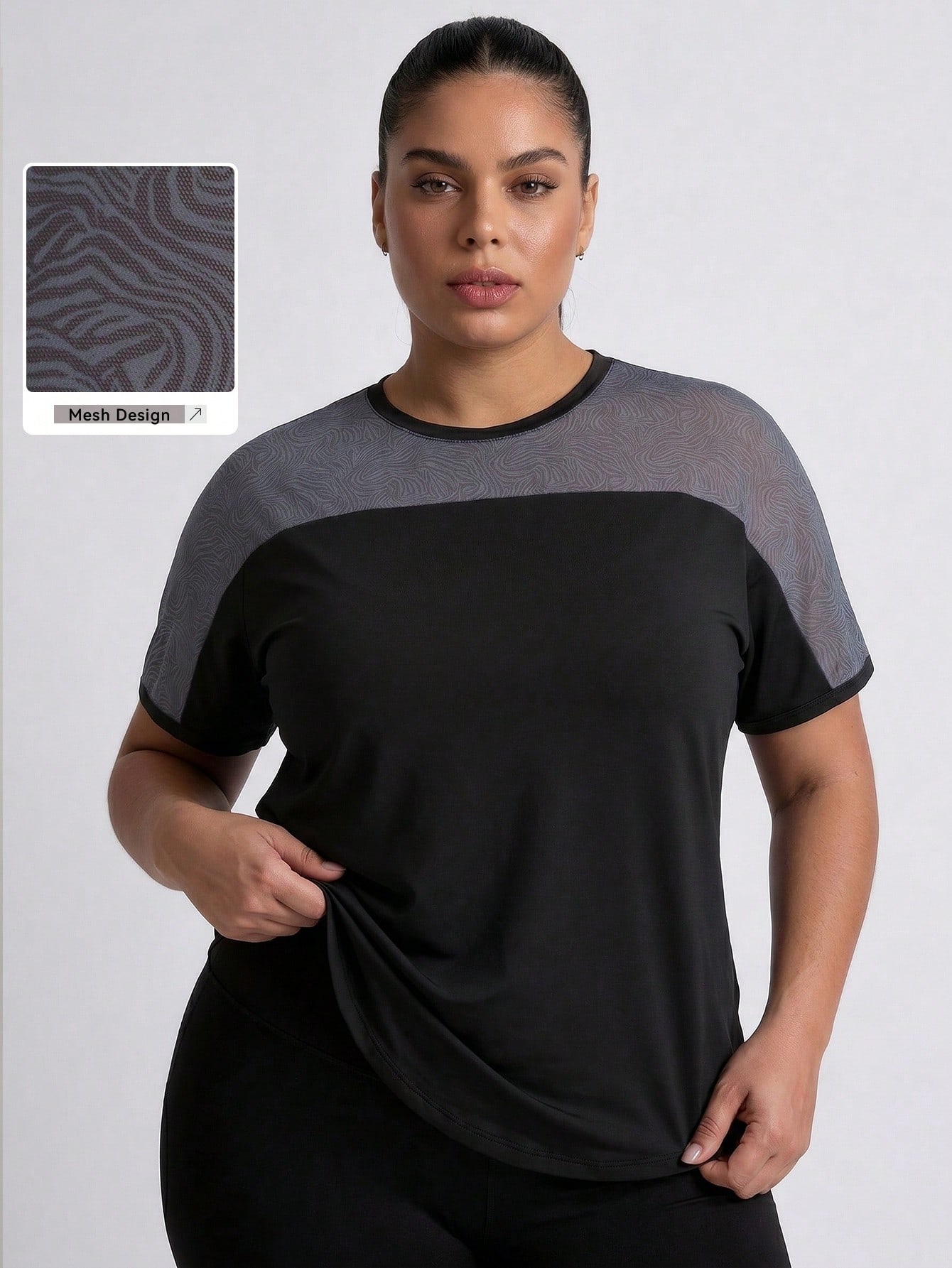 Yoga Blocks - Kaos Wanita Ukuran Besar Lengan Pendek