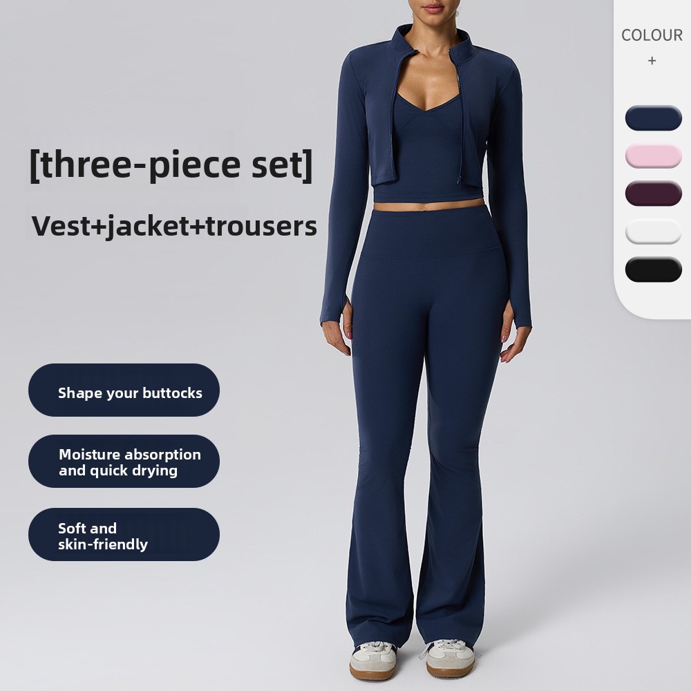 Yoga Fitness Jacket - Set Pakaian Olahraga Naked Feel Tiga