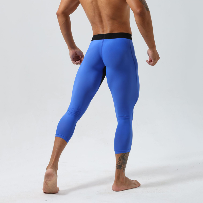 Yoga Fitness Gym - Celana Ketat Kompresi Pinggang Tinggi Pria,