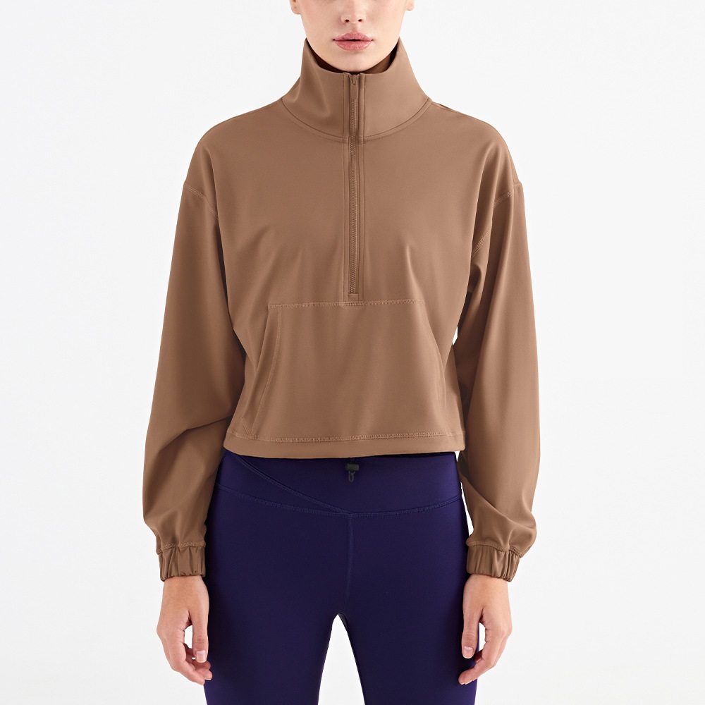 Yoga Fitness Jacket - Jaket Olahraga Wanita Fitness Atasan Kerah
