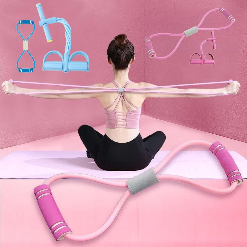 Yoga Pedal Puller Fitness Equipment - Set Resistance Band 6 Buah dengan