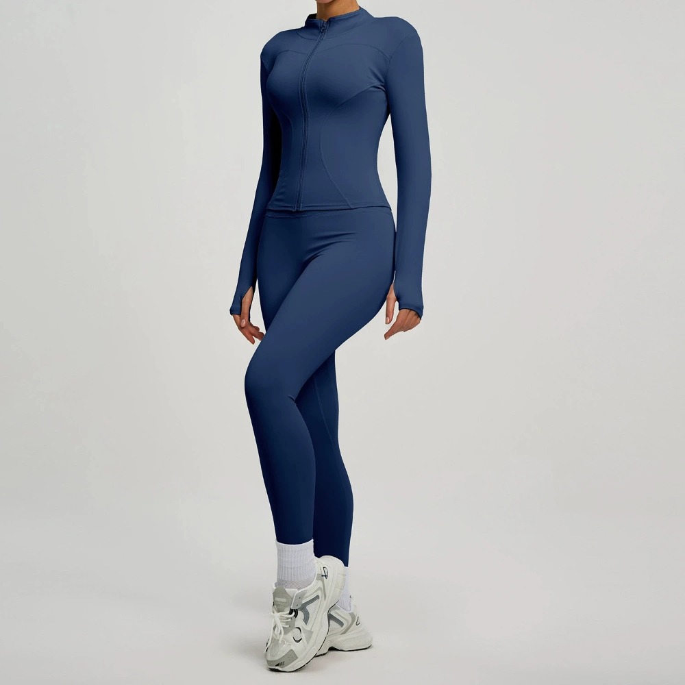 Yoga Fitness Jacket - 2PCS Setelan Jaket Yoga Wanita Lengan