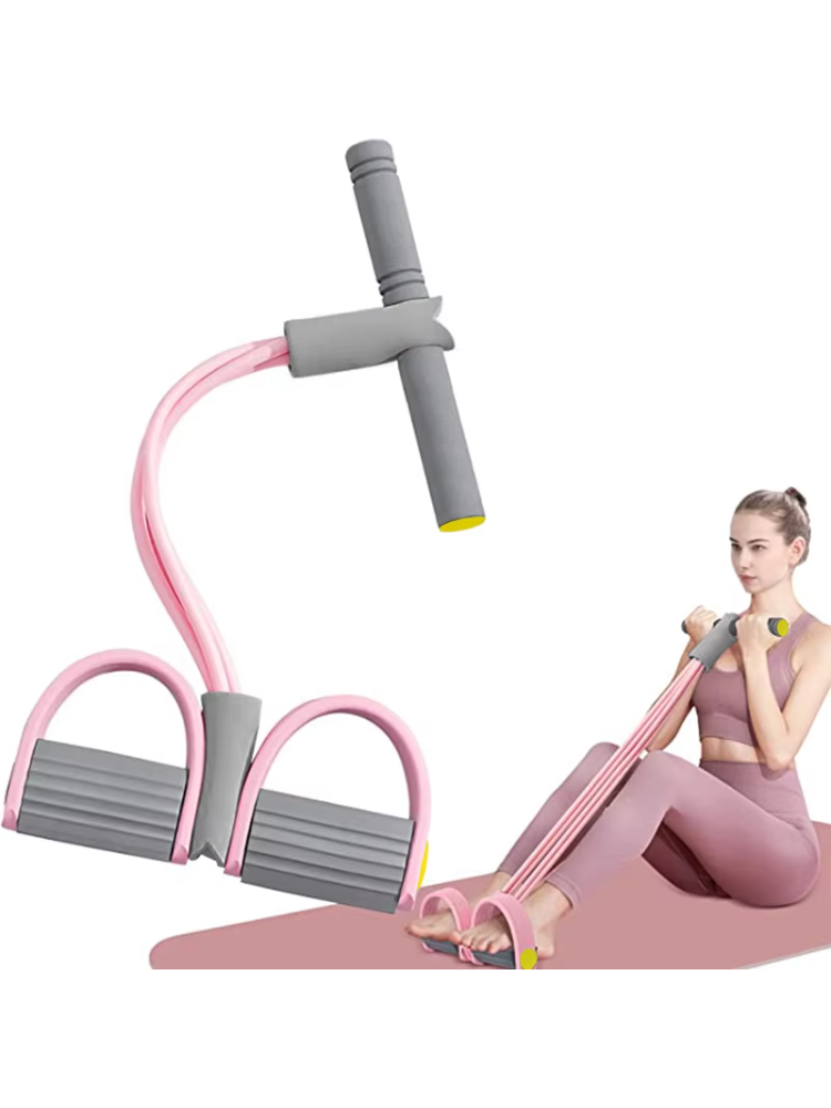 Resistance Band 4-Tube Yoga Pe - Yoga Pedal Puller Fitness Equipment ulasan dan harga
