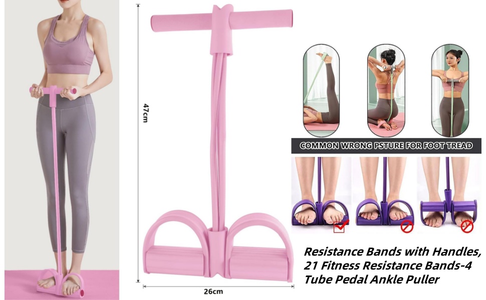 6 Tabung Karet Alami dengan Pe - Yoga Pedal Puller Fitness Equipment ulasan dan harga