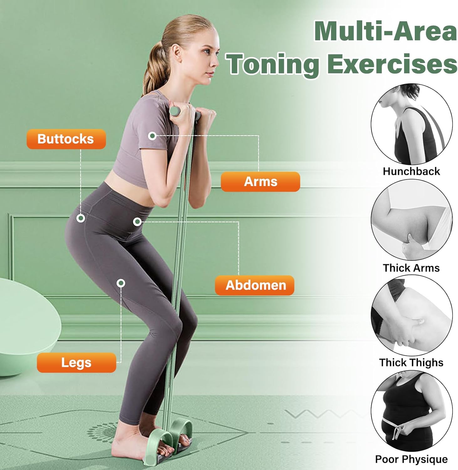 6 Tabung Karet Alami dengan Pe - Yoga Pedal Puller Fitness Equipment ulasan dan harga