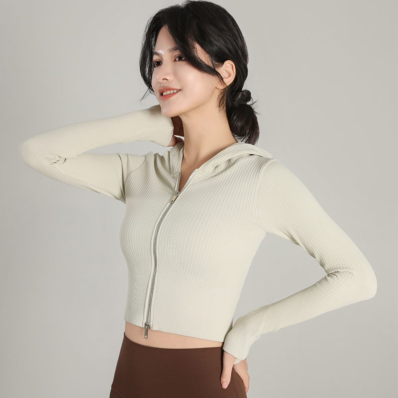 Jaket olahraga ketat bertudung - Yoga Fitness Jacket ulasan dan harga