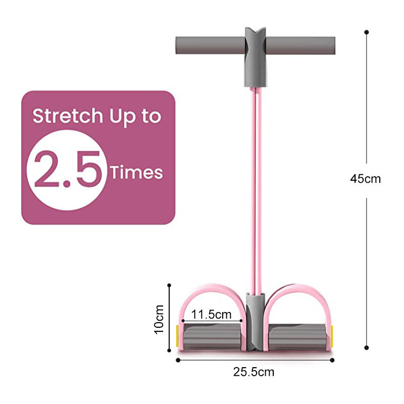 Resistance Band 4-Tube Yoga Pe - Yoga Pedal Puller Fitness Equipment ulasan dan harga
