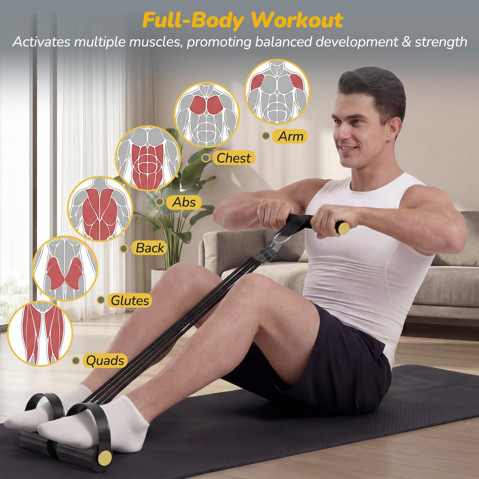 Pita Resistensi Pedal Kaki 4 T - Yoga Pedal Puller Fitness Equipment ulasan dan harga