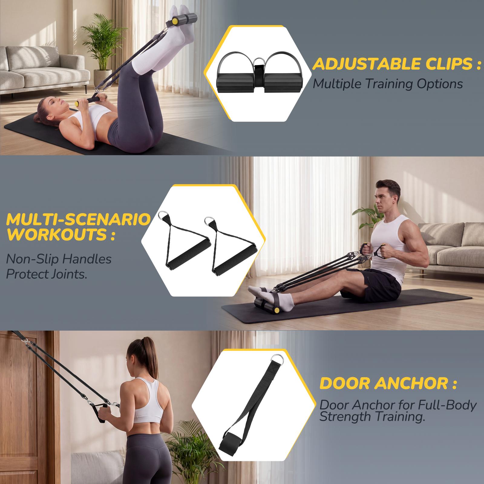 Pita Resistensi Pedal Kaki 4 T - Yoga Pedal Puller Fitness Equipment ulasan dan harga