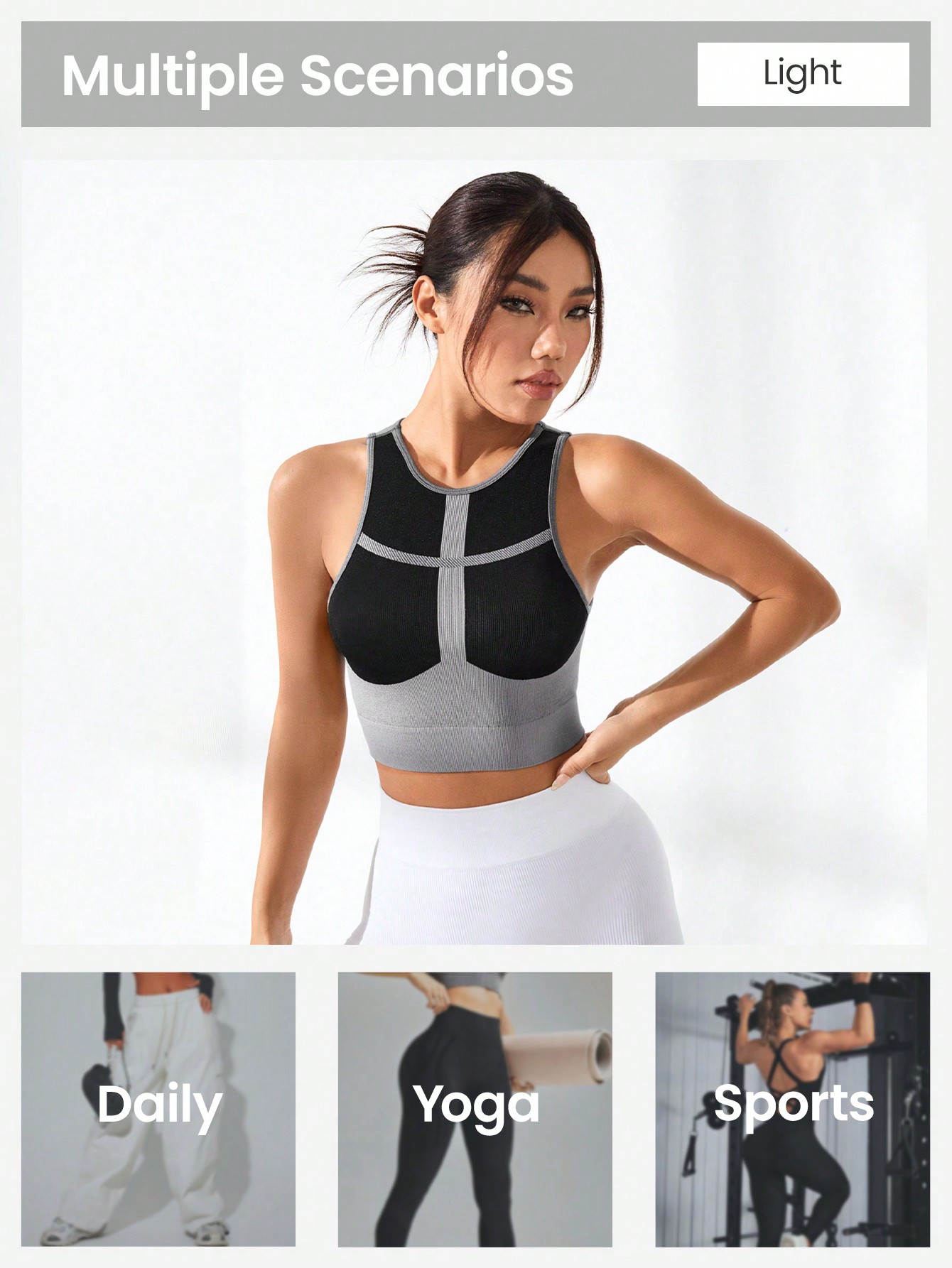 Tank top wanita warna blok, ra - Yoga Blocks ulasan dan harga