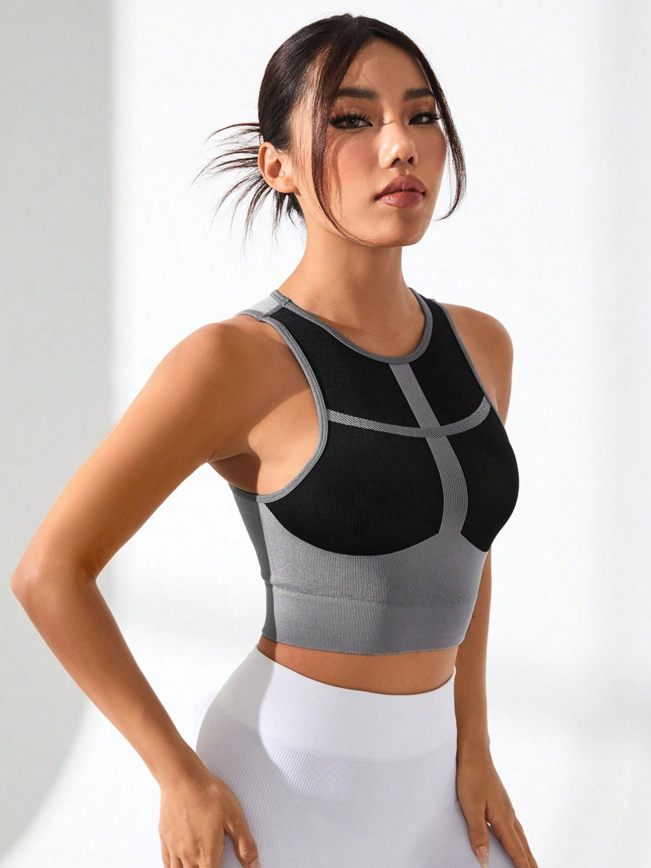 Tank top wanita warna blok, ra - Yoga Blocks ulasan dan harga