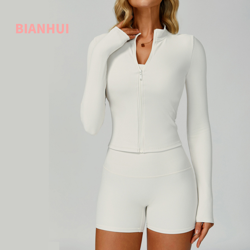 BIANHUI Jaket Yoga Slim Fit Ke - Yoga Fitness Jacket ulasan dan harga