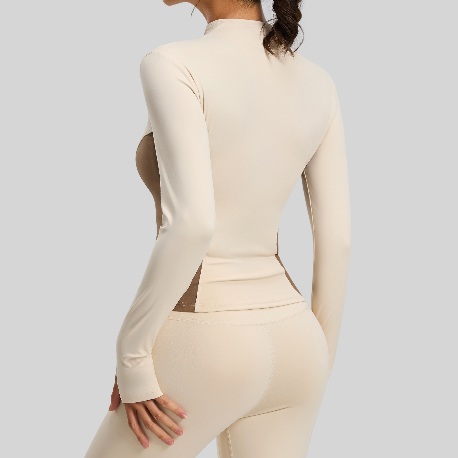 Jaket Yoga Pelangsing Warna-Wa - Yoga Fitness Jacket ulasan dan harga