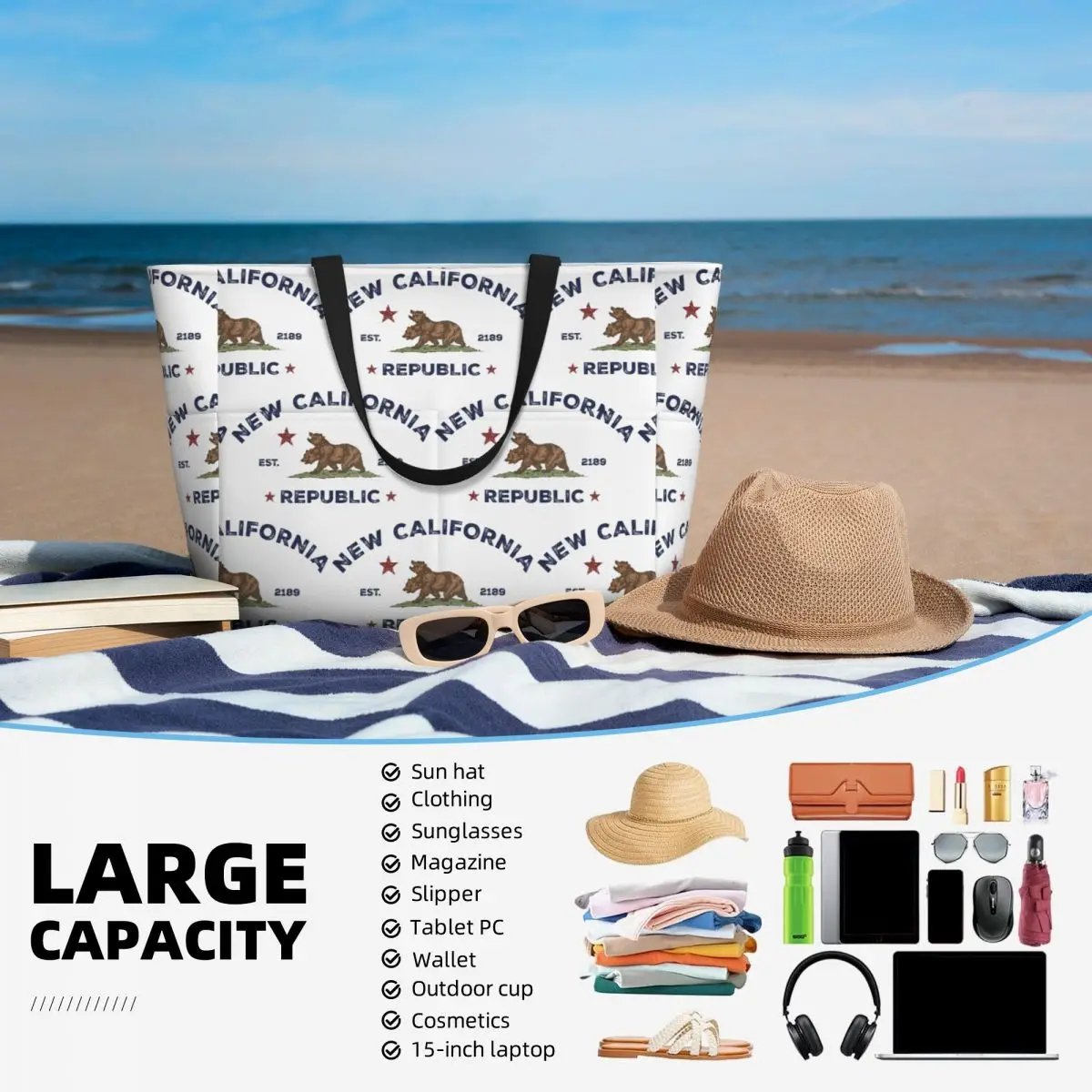 Tas Tote Pantai NCR Republik C - Yoga Fitness California ulasan dan harga