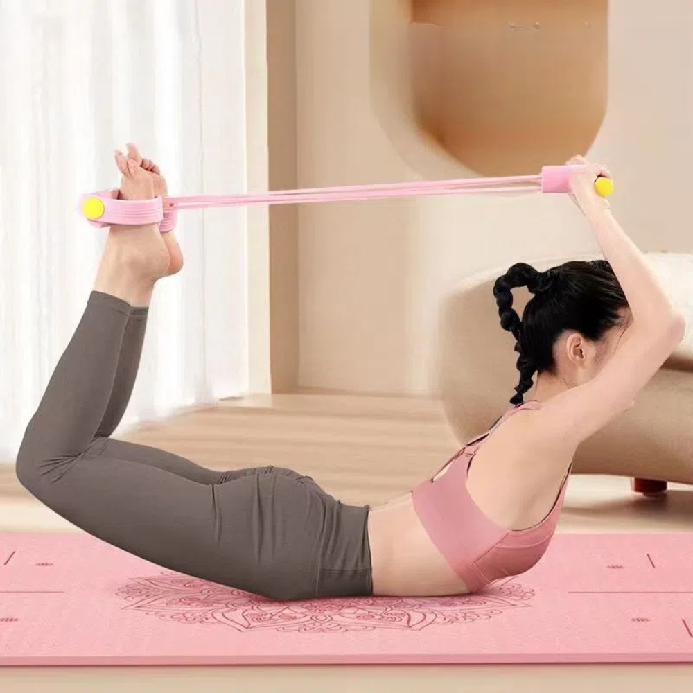 Set Resistance Band 6 Buah den - Yoga Pedal Puller Fitness Equipment ulasan dan harga