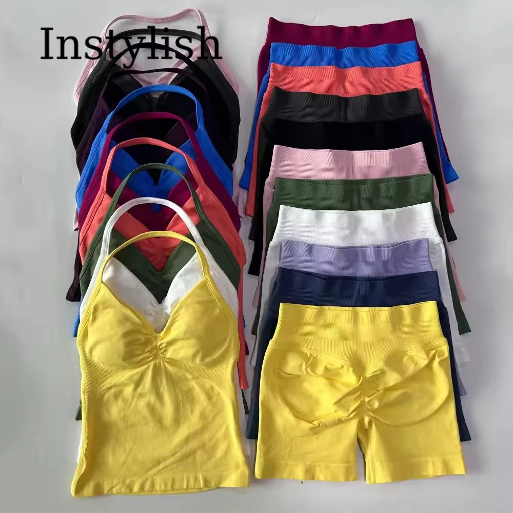 Set Yoga Wanita 2 Potong Tanpa - Yoga Fitness Gym ulasan dan harga