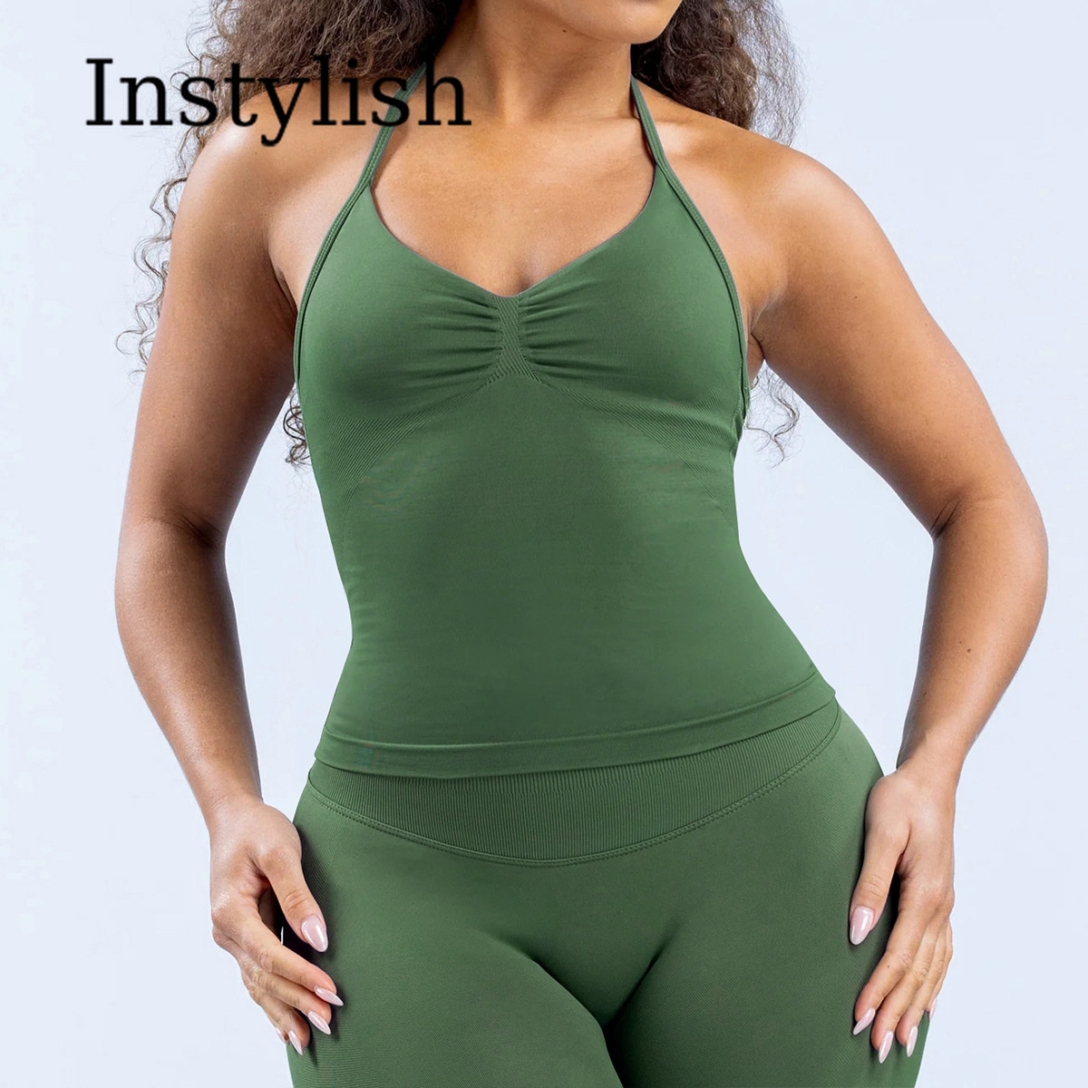 Set Yoga Wanita 2 Potong Tanpa - Yoga Fitness Gym ulasan dan harga