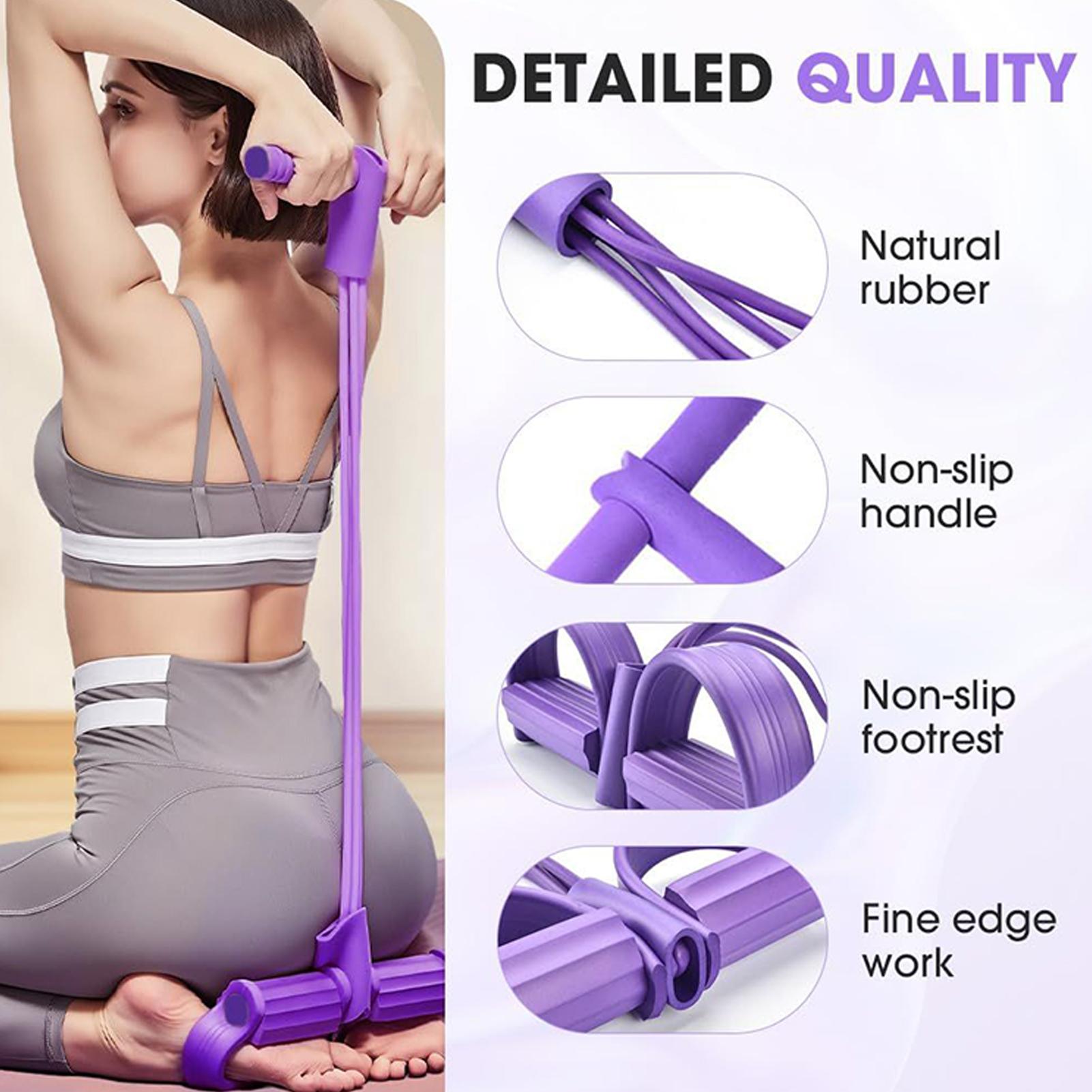 Resistance Band 4-Tube Yoga Pe - Yoga Pedal Puller Fitness Equipment ulasan dan harga
