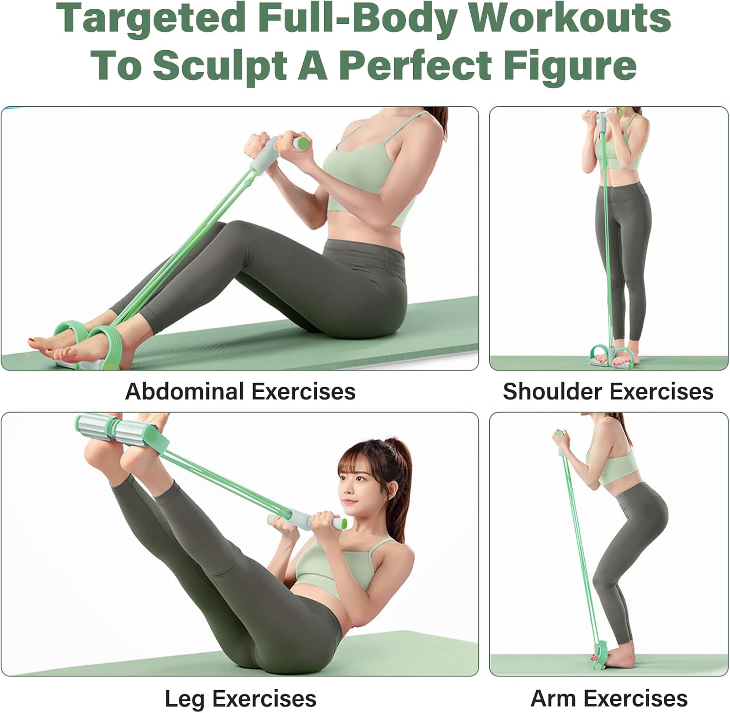 6 Tabung Karet Alami dengan Pe - Yoga Pedal Puller Fitness Equipment ulasan dan harga